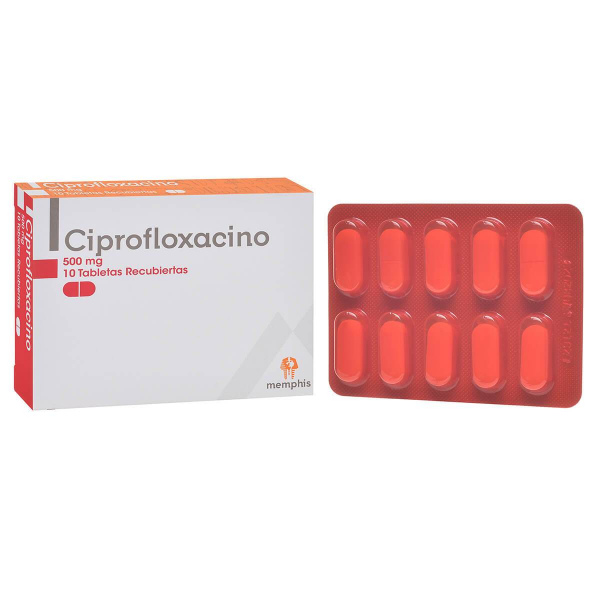  CIPROFLOXACINO 500 mg - CJA x 10 TAB