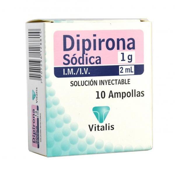  DIPIRONA SODICA 1 g / 2 mL - CJA x 10 AMP
