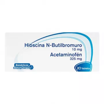 HIOSCINA 10 mg + ACETAMINO 325 mg - CJA x 20 TAB