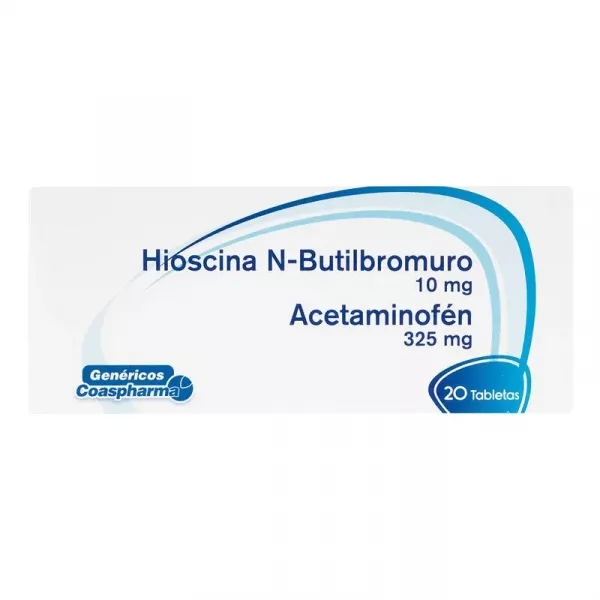 HIOSCINA 10 mg + ACETAMINO 325 mg - CJA x 20 TAB